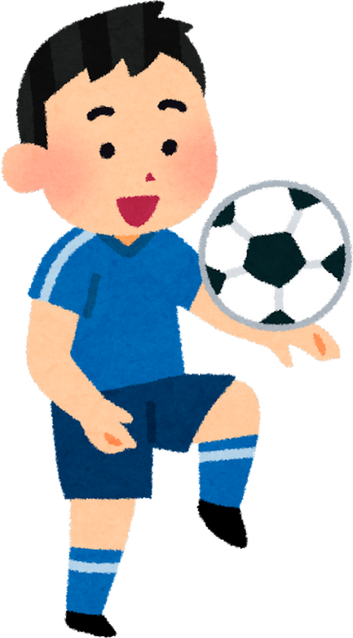 Illustration of a Happy Boy Juggling a Soccer Ball